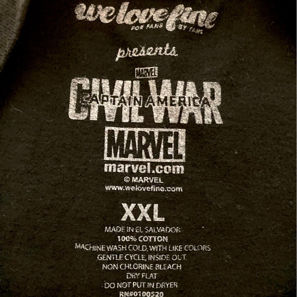Captain America Civil War Black Tee by Marvel - Picture 6 of 6